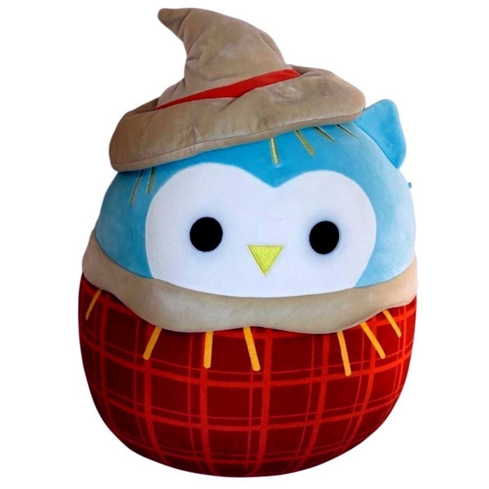 Squishmallows Winston The Owl Scarecrow Halloween Costume  16" Ultrasoft Plush